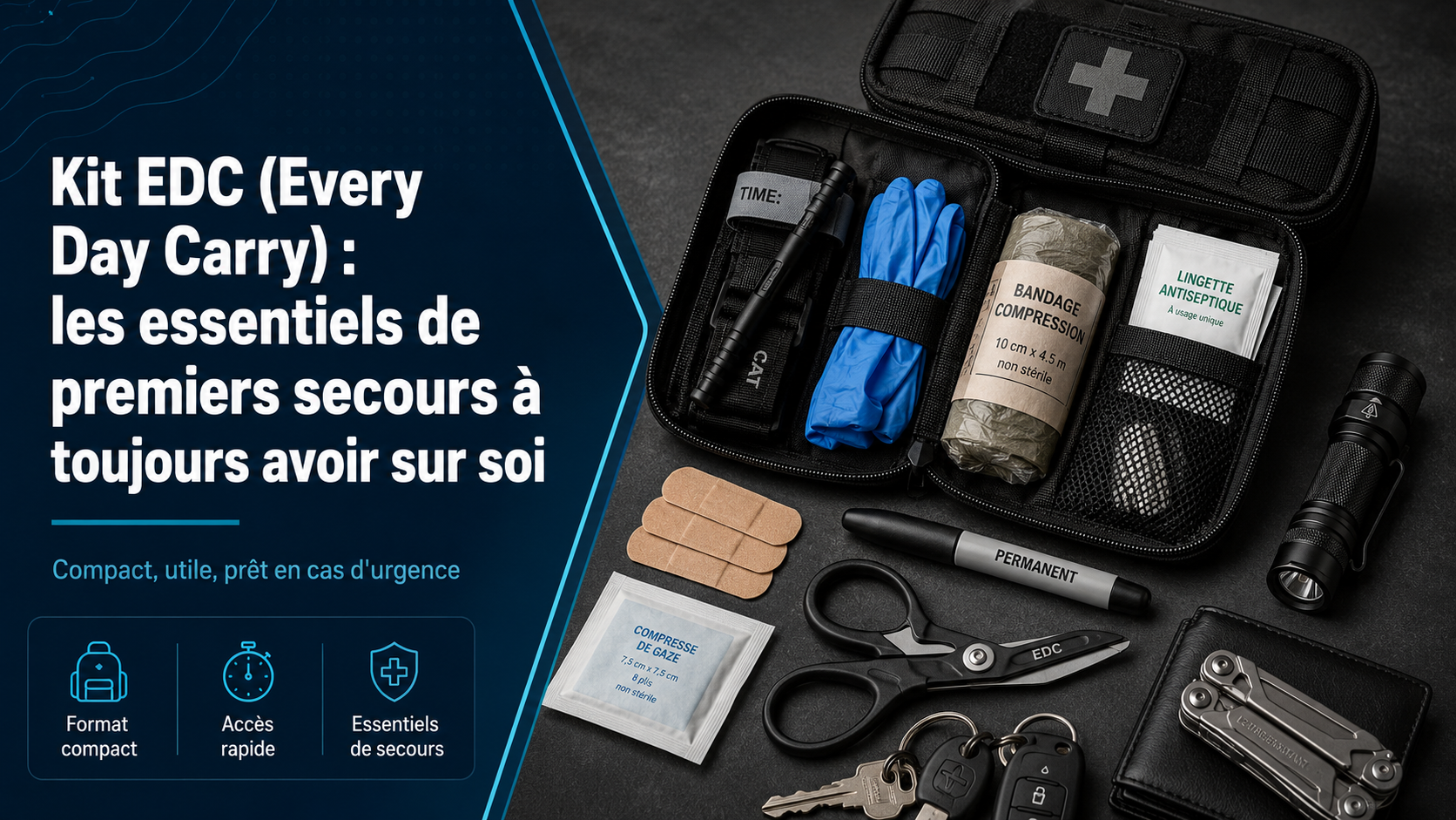 Kit EDC (Every Day Carry) : les essentiels de premiers secours à toujours avoir sur soi